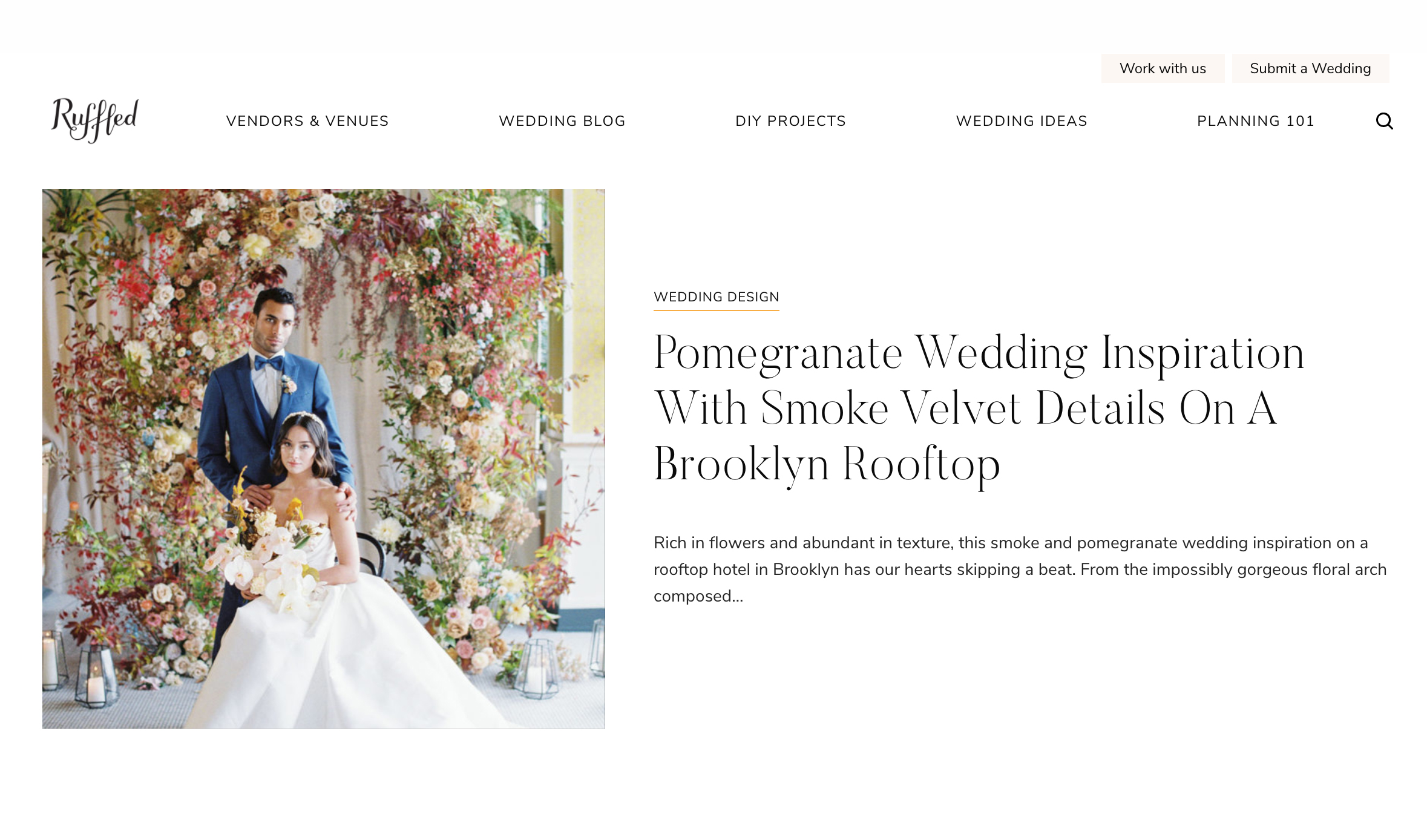 Ruffled Wedding Blog Bridal Feature